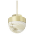 CTO Lighting Lucid 200 Pendant - Alabaster and Satin Brass LUCPE2HASB image NaN