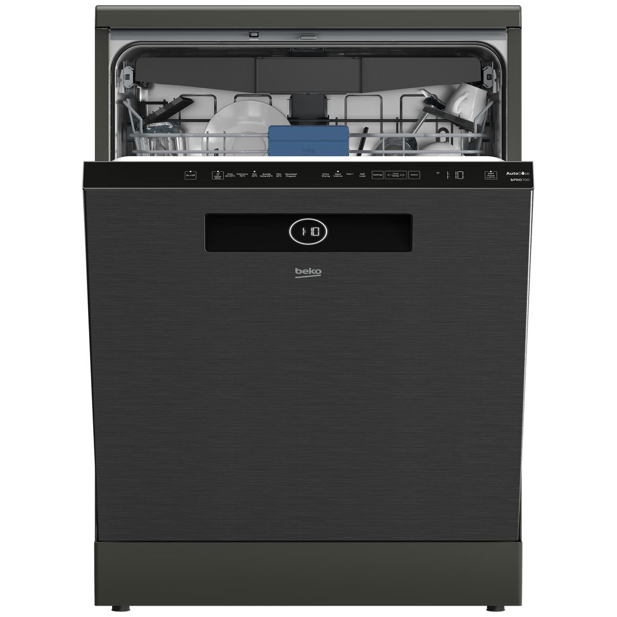 Beko 60cm Freestanding Dark Stainless Steel Dishwasher with