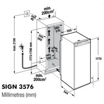 Liebherr 248L Integrated Freezer SIGN3576LH hero image