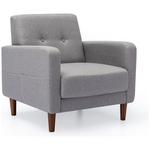 Zinus Adair Modern Armchair with Armrest Pockets Light Grey AU-AD-LG-AC hero image