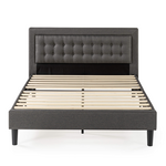 Zinus Dachelle Queen Fabric Upholstered Bed Frame Dark Grey AU-CSPB-Q hero image