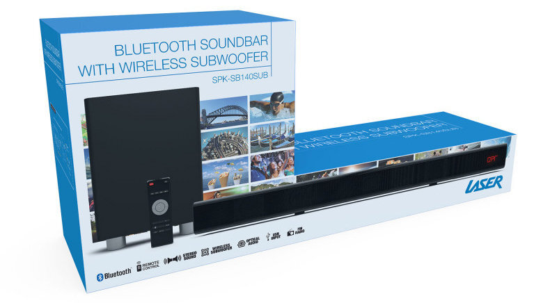 Laser soundbar with wireless sub 2025