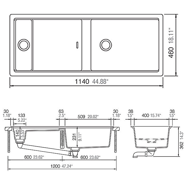 Abey PD150ST Schock Preparation Station Double Bowl Sink with Tap hero image