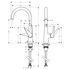 Hansgrohe Talis M51 260 1jet Kitchen Mixer Tap - Chrome 72810003 image NaN