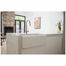 Turner Hastings Novi 75 x 46 Fine Fireclay Single Bowl Butler Sink Gloss White NO75FS hero image