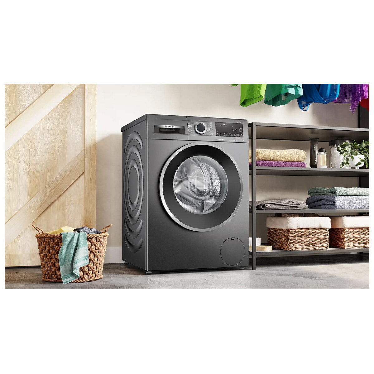 Bosch Series 6 9kg Front Load Washing Machine Graphite WGG2449RAU hero image
