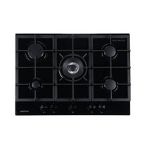 Brohn 70cm Gas Cooktop 5 Burners Black Glass BRG7000BLK hero image