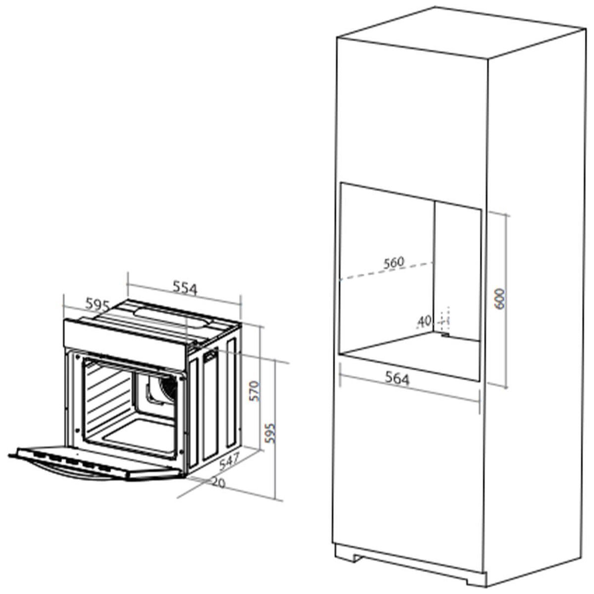 Artusi 60cm Electric Built-In Oven CAO601X-2 image 7