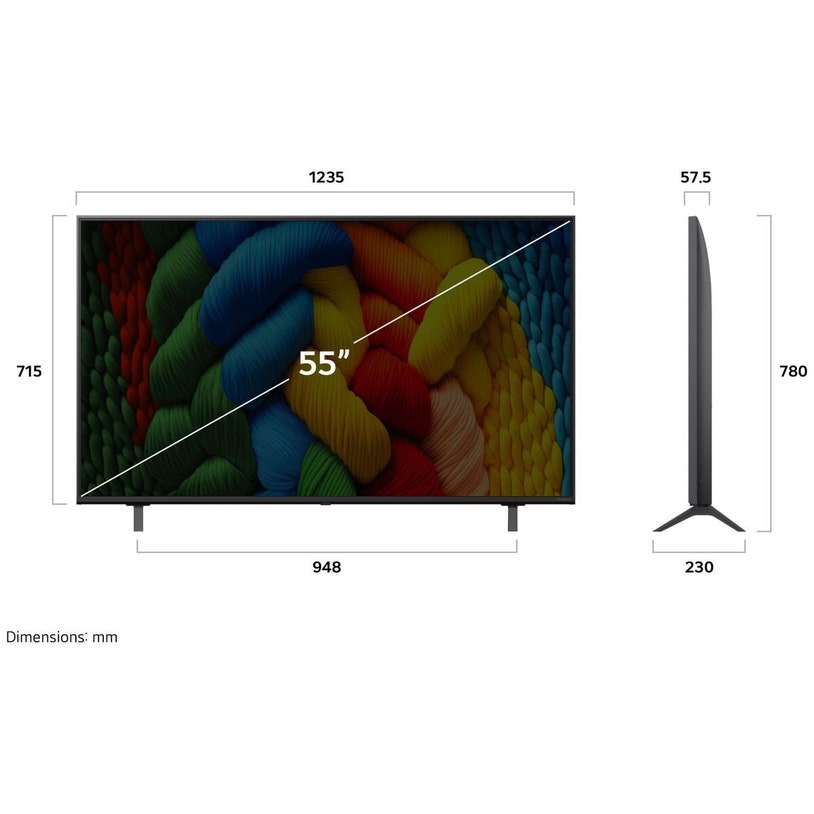 LG 55 Inch NANO80A 4K UHD Smart LED TV 55NANO80ASA [2025] | Appliances ...