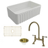 Turner Hastings Novi 75 Butler Sink Pack with Brushed Brass Ludlow Bridge Mixer Tap and Accessories PKG020 image NaN