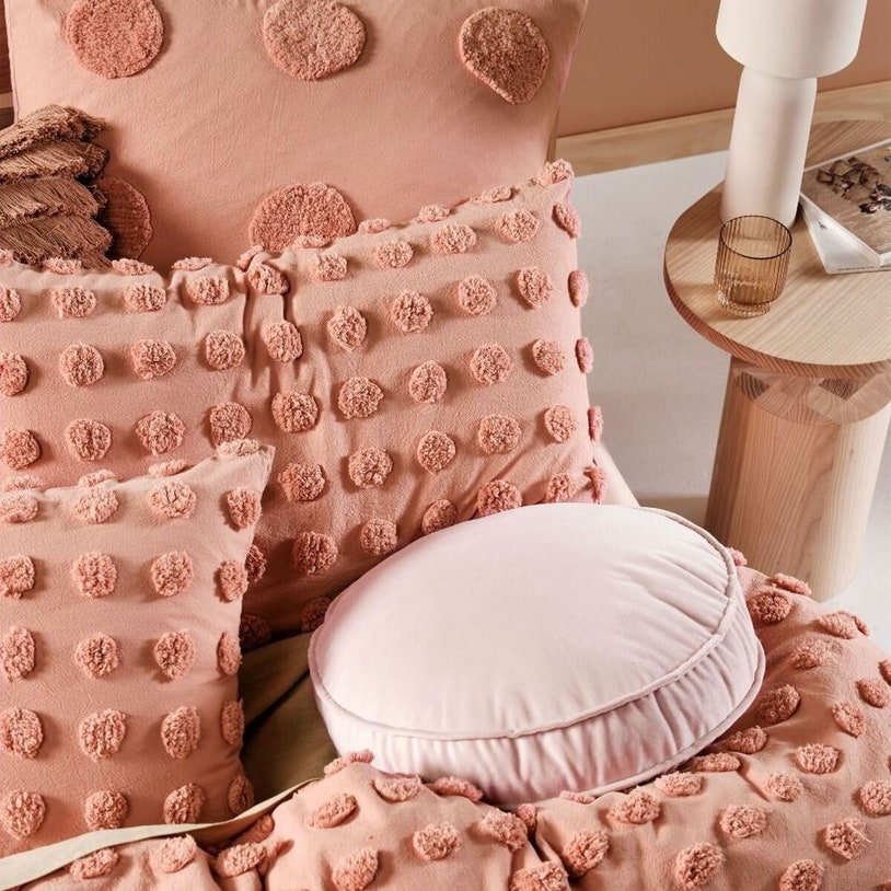 Linen House Haze Rosette Double Bed Quit Cover Set 01702I378