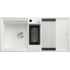 Blanco Adira 6S Single Bowl Sink with Additional Bowl and Right Hand Drainer White 528136 image NaN