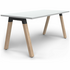 OLG Plantation Single Desk 1500x750 White Worktop with Oak Legs OG_PLSD1575_W image NaN