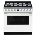 Smeg 90cm Portofino Freestanding Dual Fuel Oven/Stove White CPF9GPWHA 