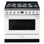 Smeg 90cm Portofino Freestanding Dual Fuel Oven/Stove White CPF9GPWHA  hero image
