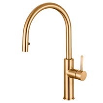 Titan Essentials 500mm Single Bowl Sink & Pull Out Gooseneck Kitchen Mixer Tap Package - Brass TSBRPK522 hero image