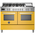 Bertazzoni 120cm Professional Dual Fuel Yellow Freestanding Oven with Griddle PRO126G2EGIT image NaN