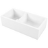Oliveri Sicily Fireclay Farmhouse 1 & 3/4 Bowl Countertop or Undermount Sink White SC-WH1984 image NaN