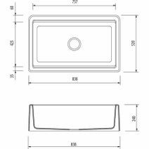 Oliveri Santorini White Farmhouse Undermount Sink ST-WH1584U hero image