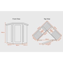 ReGen8 Quadro Corner 2640W 4 Person Infrared Sauna Natural RGSN-QUADCO hero image