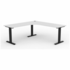 OLG Agile Fixed 90 Degree Workstation 1800x1800x600 White Worktop with Black Frame OG_AGF9018186B_WRH image NaN