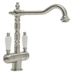 Turner Hastings Francès Twin Mixer Tap Brushed Nickel 18117BN5 hero image