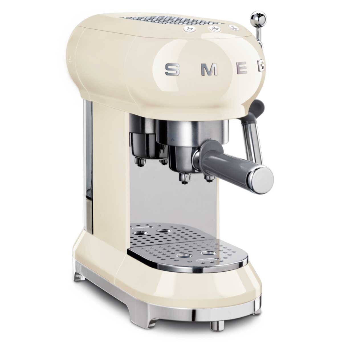 Smeg Cream 50s Retro Style Espresso Coffee Machine ECF01CRAU hero image