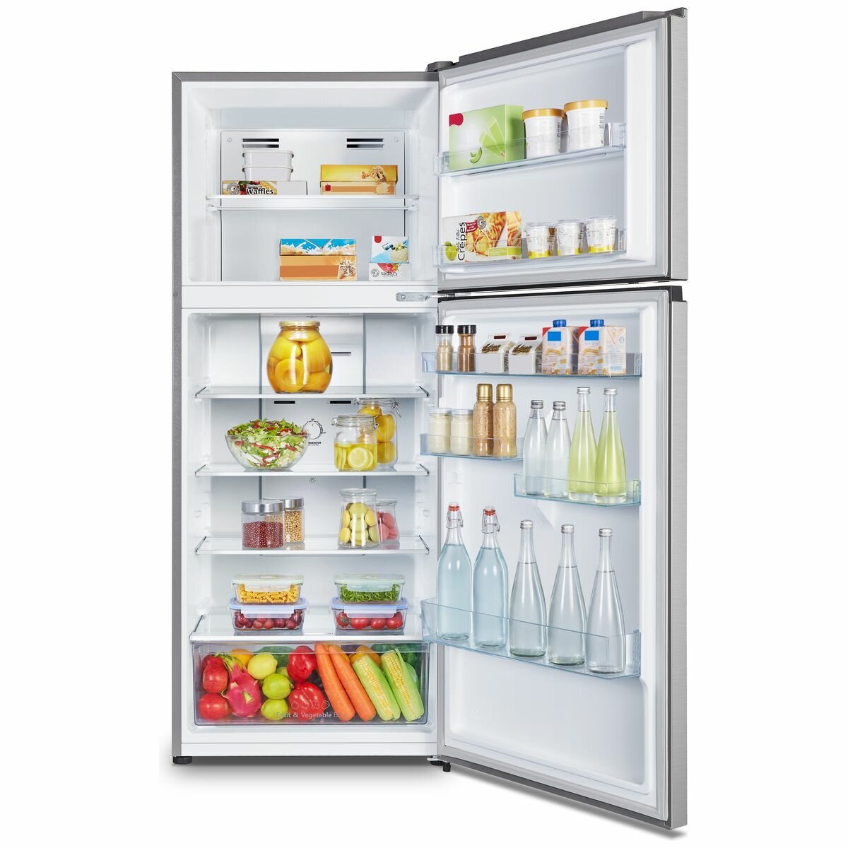 Hisense 424L Top Mount Silver Refrigerator HRTF424S hero image