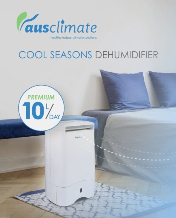 Ausclimate Cool Seasons Premium 10L Desiccant Dehumidifier Package PKAU-1910DD hero image