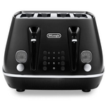 Delonghi Distinta Moments Four Slice Toaster Sunset Black CTIN4003BK hero image