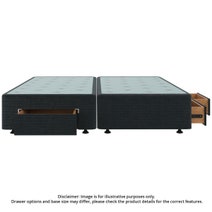 Sealy Spacesaver Super Queen Split Bed Base Right Drawer / Left Drawer Black SV-BLK-SQN-2D hero image