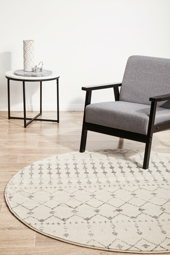 Rug Culture Chrome Medium Silver & Off White Rug 200X200CM - CRO-ELS-SIL-200X200 hero image