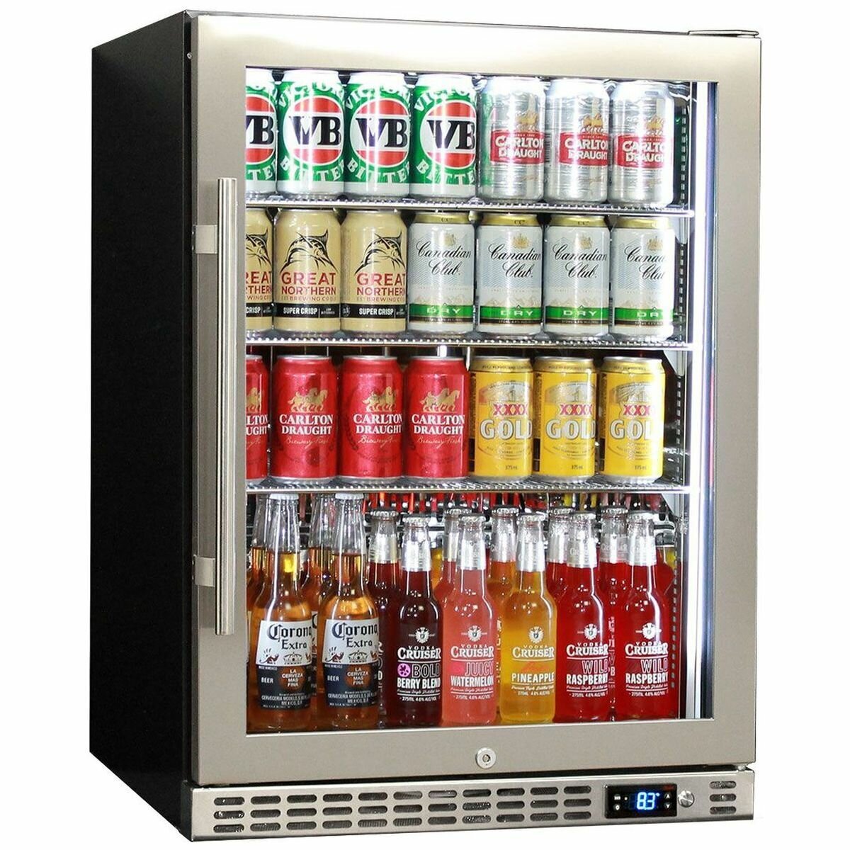 Schmick Glass Door Under Bench Bar Fridge SK156-SS hero image