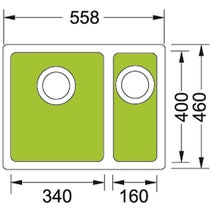 Franke KBG160-PW Kubus 1 and 1/4 Bowl Undermount Sink with Accessories hero image