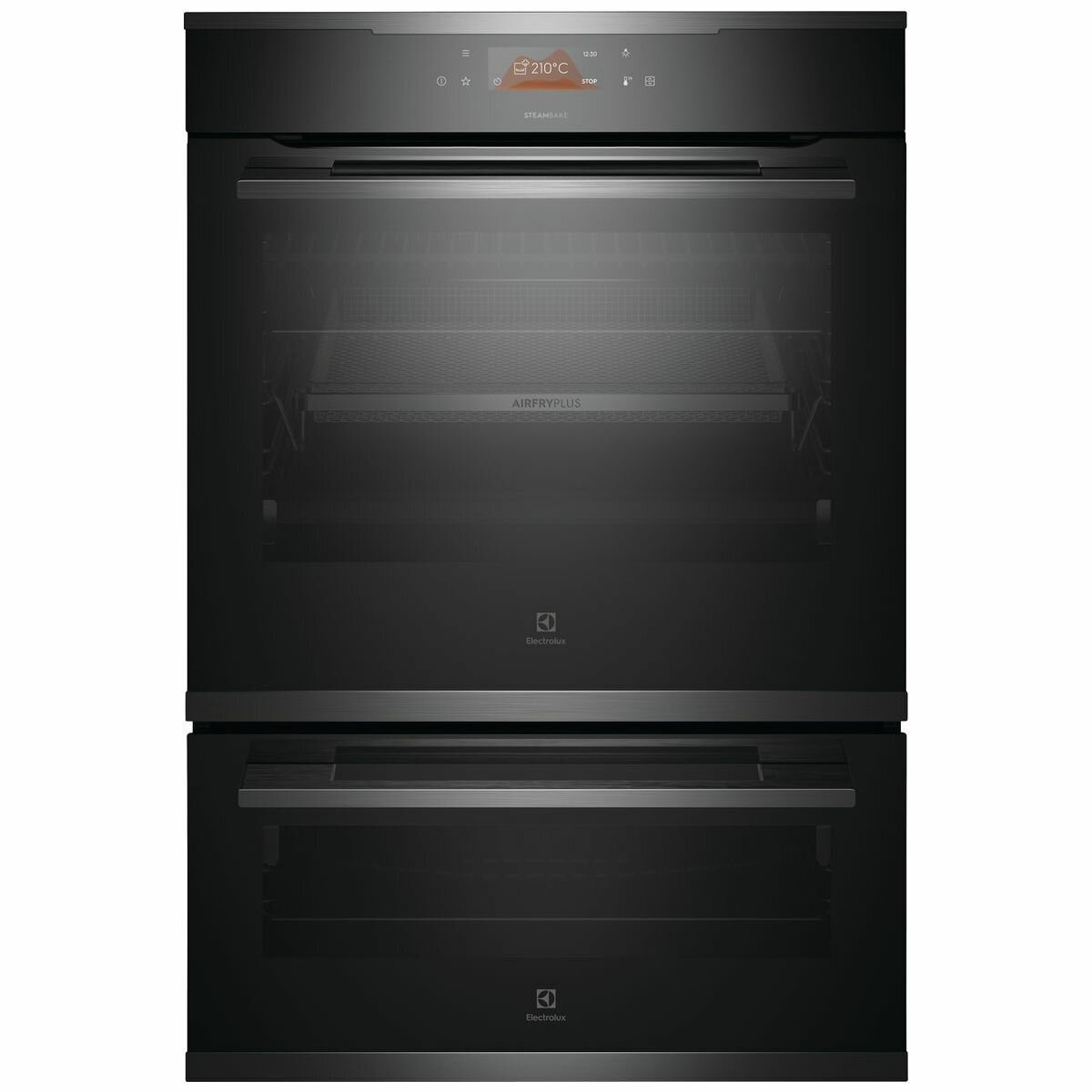 Electrolux 60cm Pyrolytic Dark Stainless Steel Double Oven with Steambake EVEP626DSE hero image