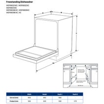 Westinghouse 60cm Dark Stainless Steel Freestanding Dishwasher WSF6606KXC hero image