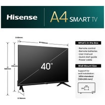 Hisense 40 Inch A4N Smart Full HD LED TV 40A4NAU hero image