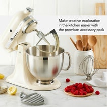 KitchenAid KSM195 Artisan Stand Mixer Almond Cream 5KSM195PSAAC hero image