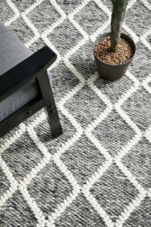 Rug Culture Huxley Medium Grey & Off White Rug 225X155CM - HU-GREY-225155 hero image