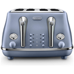 DeLonghi Icona Capitals 4 Slice Toaster Amsterdam Blue CTOC4003LA hero image