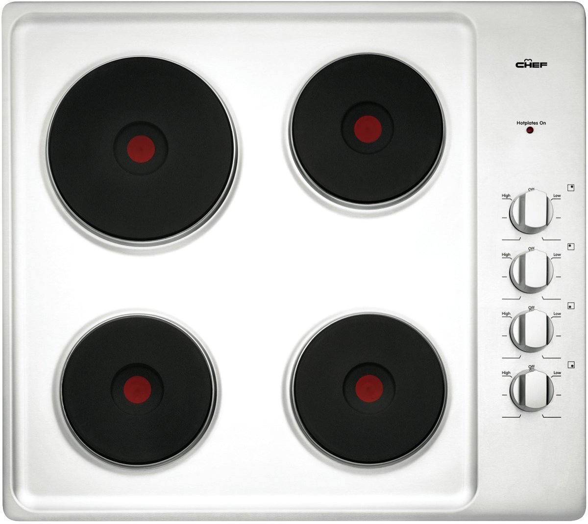 Chef CHS642SA 60cm Stainless Steel Electric Cooktop hero image