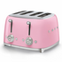 Smeg Kettle and Four Slice Toaster Breakfast Pack Pink KLF04PKAUTSF03PKAU image NaN