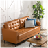 Zinus Benton Mid-Century Faux Leather Sofa 3 Seater - Cognac AU-USSBTF-3CL image NaN