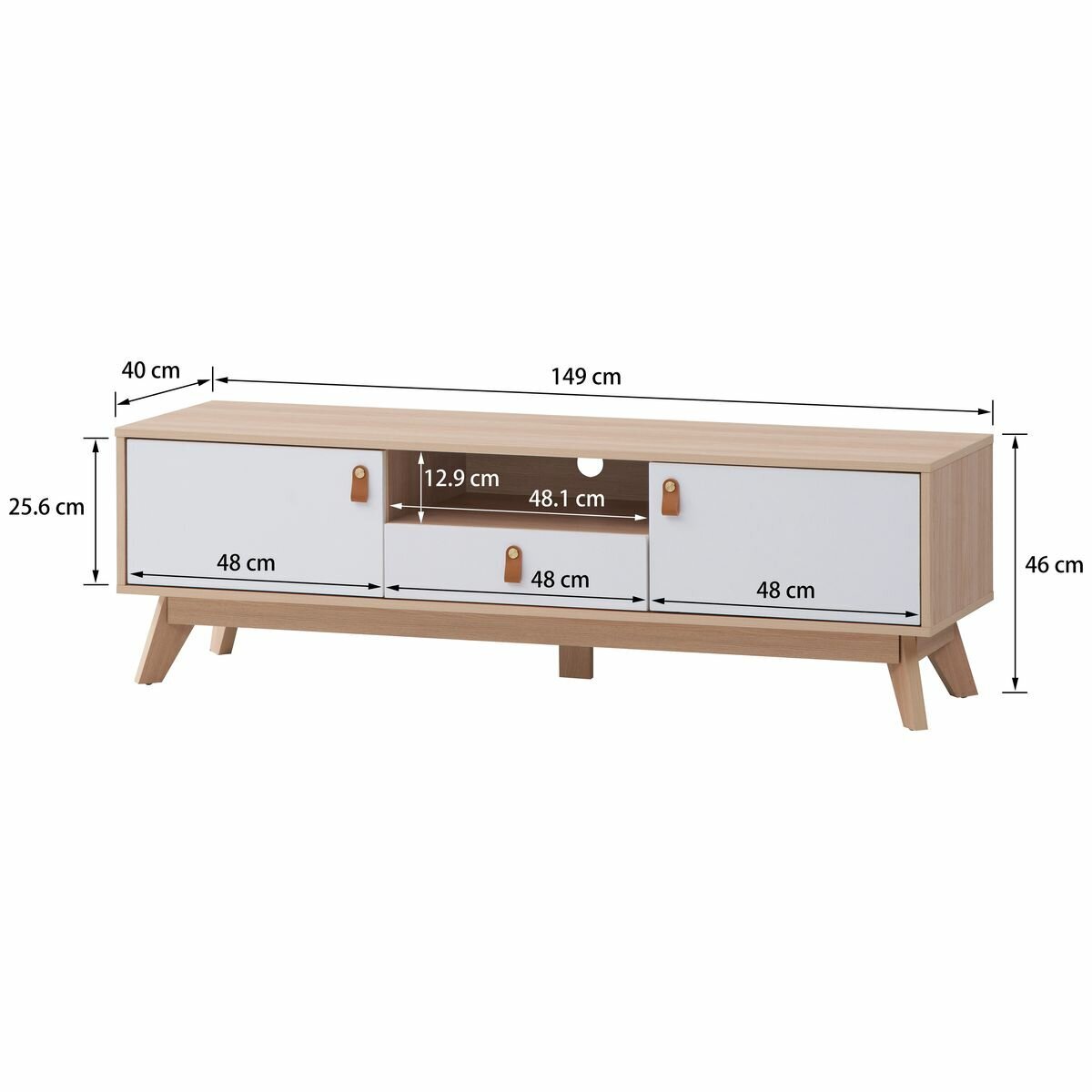 White riley entertainment unit sale