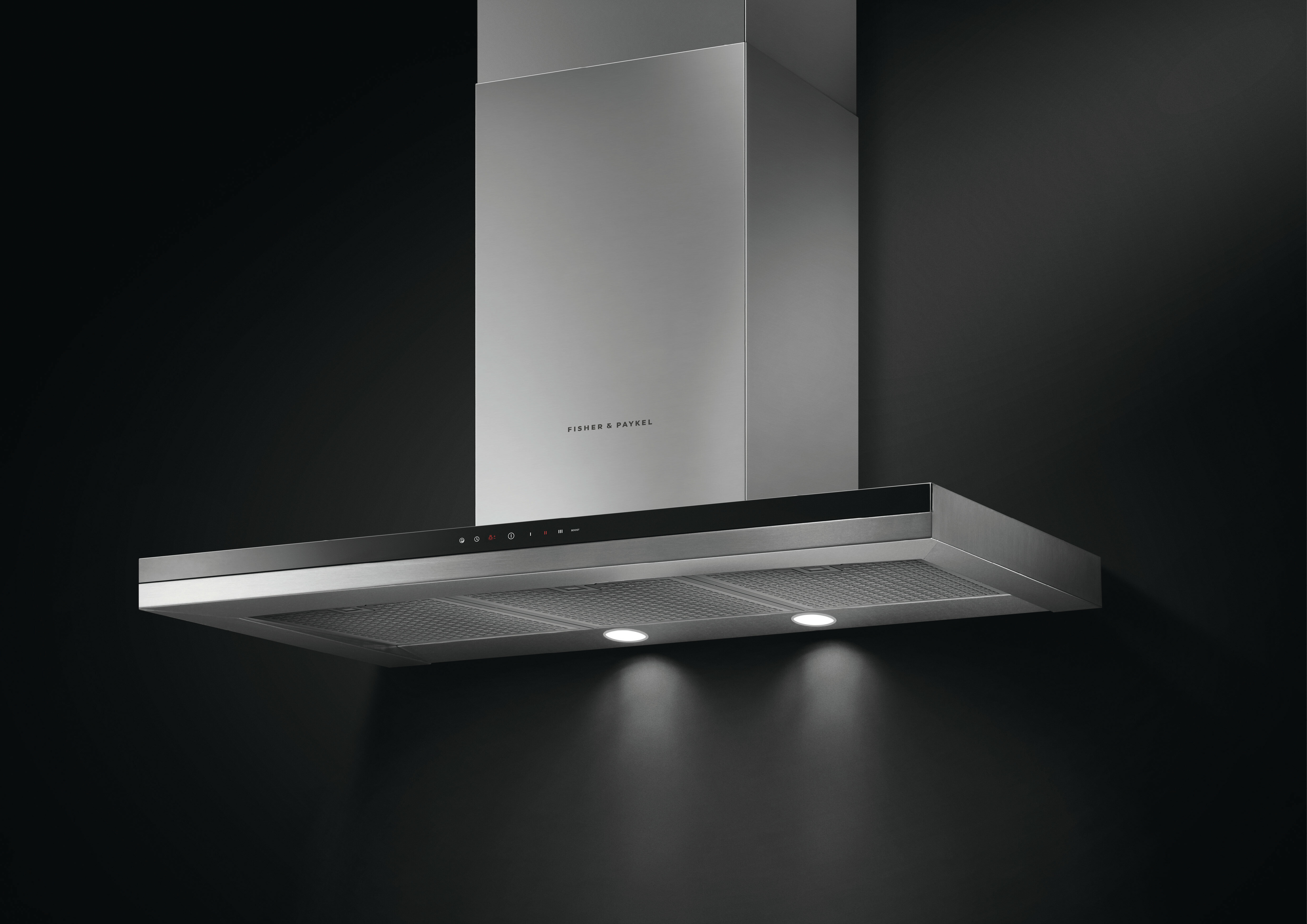 Fisher & Paykel Series 7 90cm Box Chimney Wall Canopy Rangehood with External Motor HC90DCEXB3 hero image