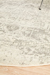 Rug Culture Evoke Large White Silver Rug 240X240CM - EVO-253-WSIL-240X240 hero image