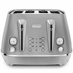 DeLonghi Distinta Perla Four Slice Toaster Silver CTIN4003S hero image