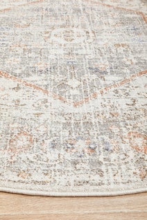 Rug Culture Mayfair Medium Silver & Peach Rug 200X200CM - MAY-LOR-SIL-200X200 hero image
