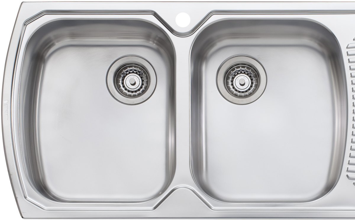 Oliveri MO771 Monet Double Bowl Right Hand Drainer Topmount Sink hero image