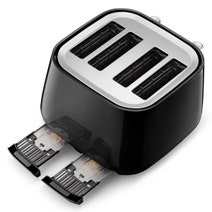 DeLonghi Eclettica Four Slice Toaster Black CTY4003BK hero image